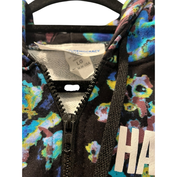 Ulla Johnson Designers For Democracy Harris Walz Hoodie Size Large Zip Up Black - Picture 4 of 12